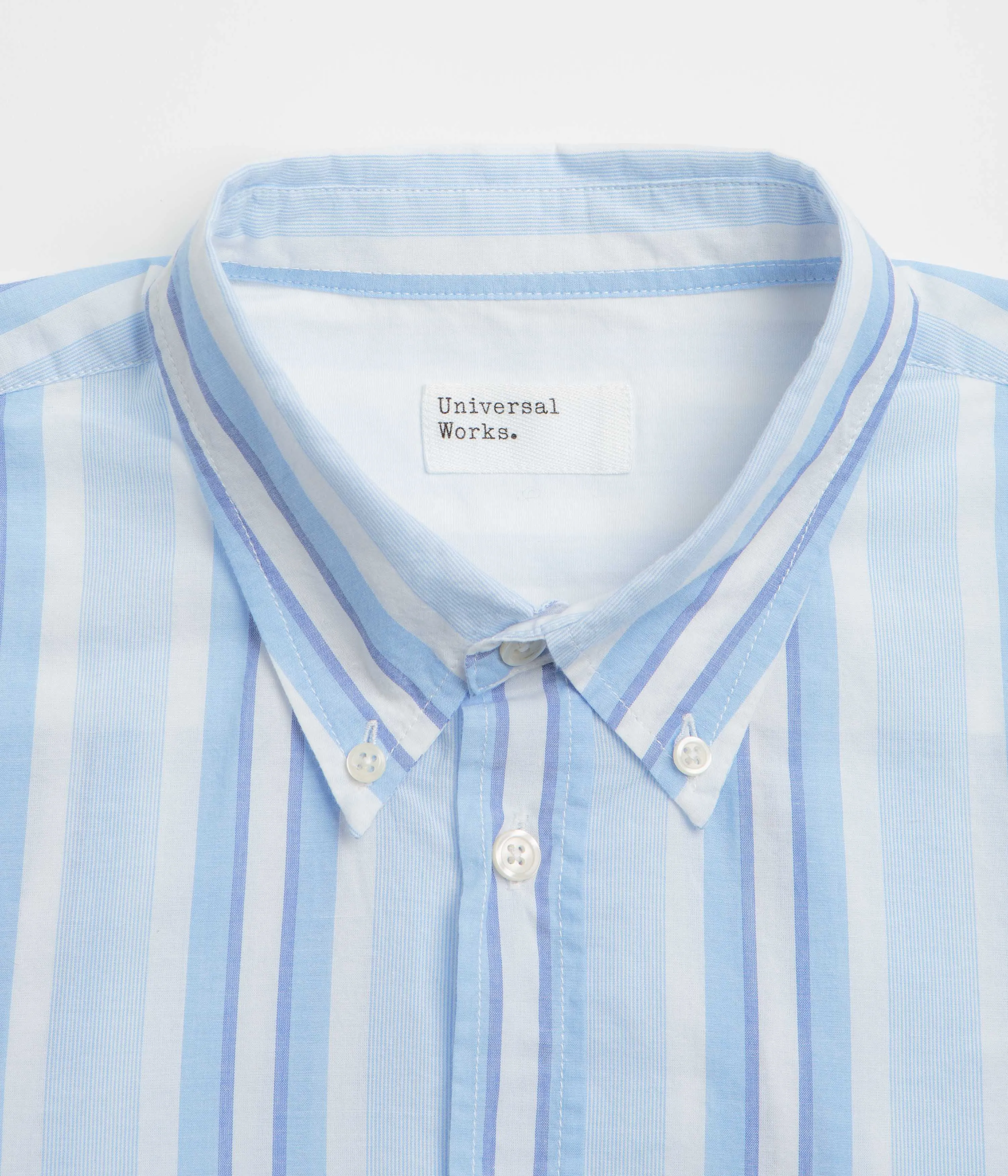 Universal Works Lazy Day Shirt - White / Blue