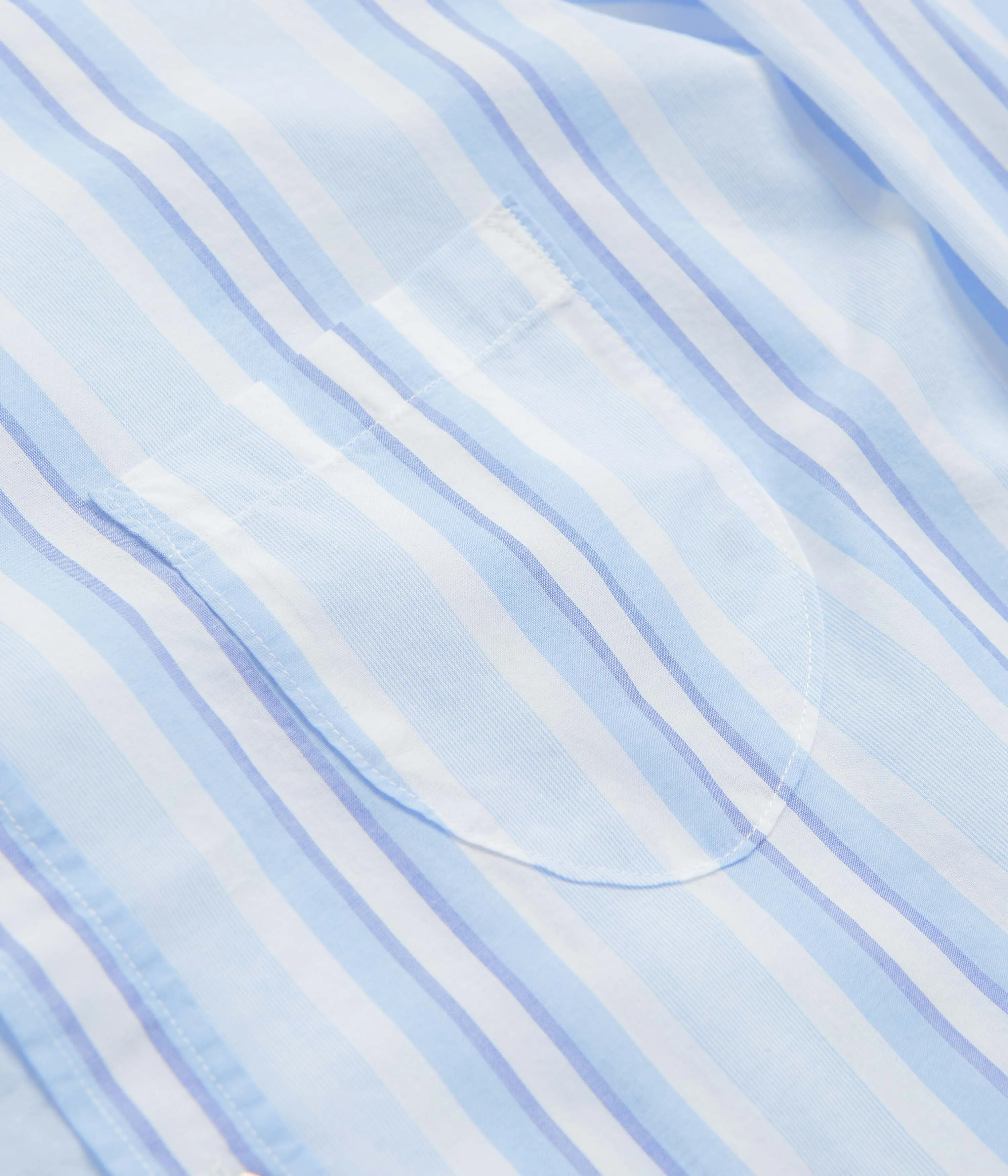 Universal Works Lazy Day Shirt - White / Blue