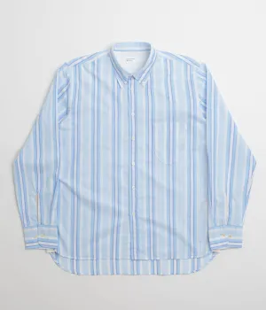 Universal Works Lazy Day Shirt - White / Blue
