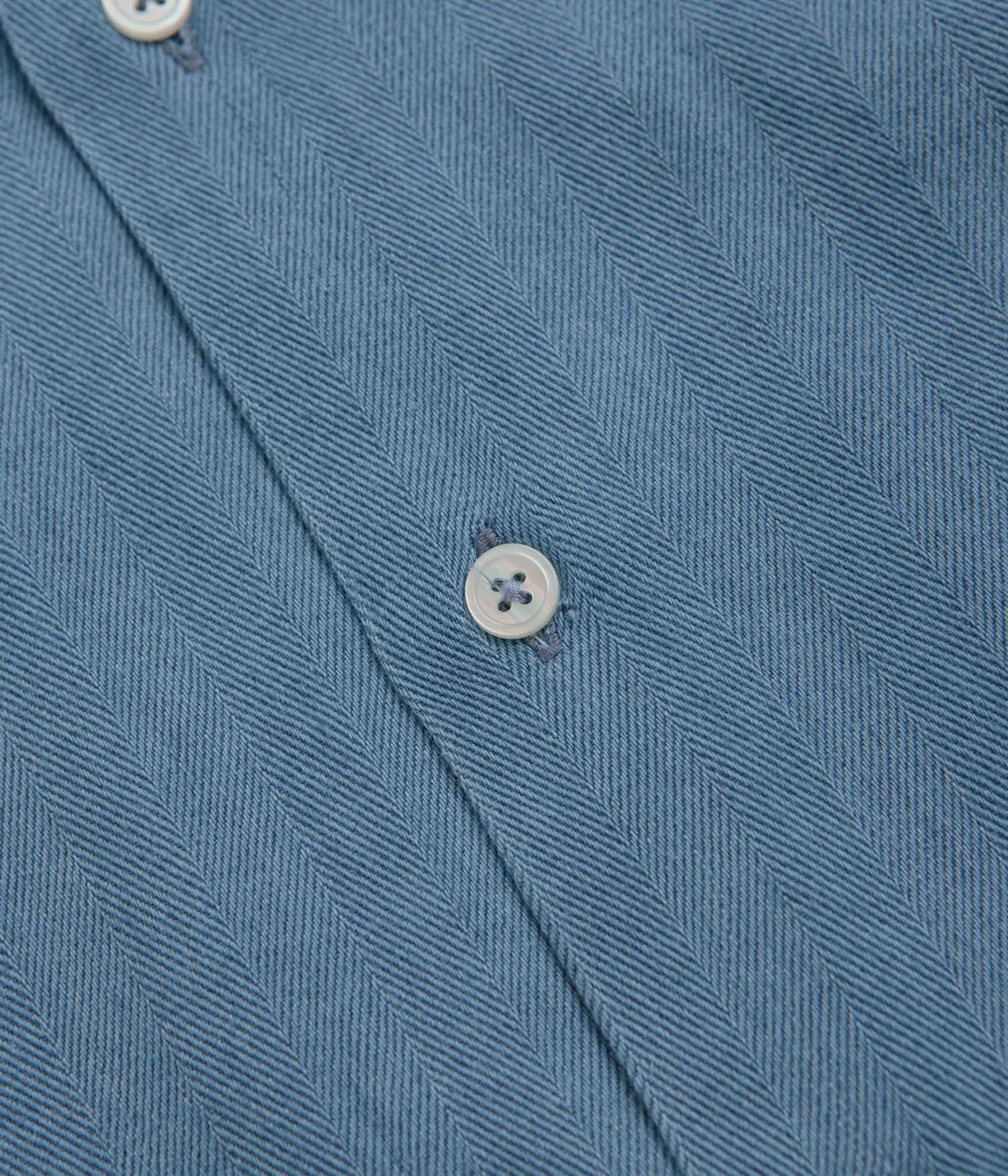 Universal Works Road Shirt - Washed Indigo / Herringbone
