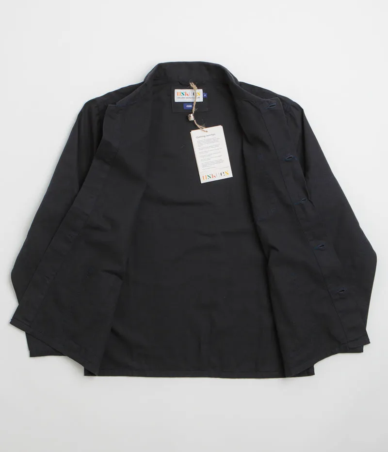 Uskees 3001 Buttoned Overshirt - Midnight Blue