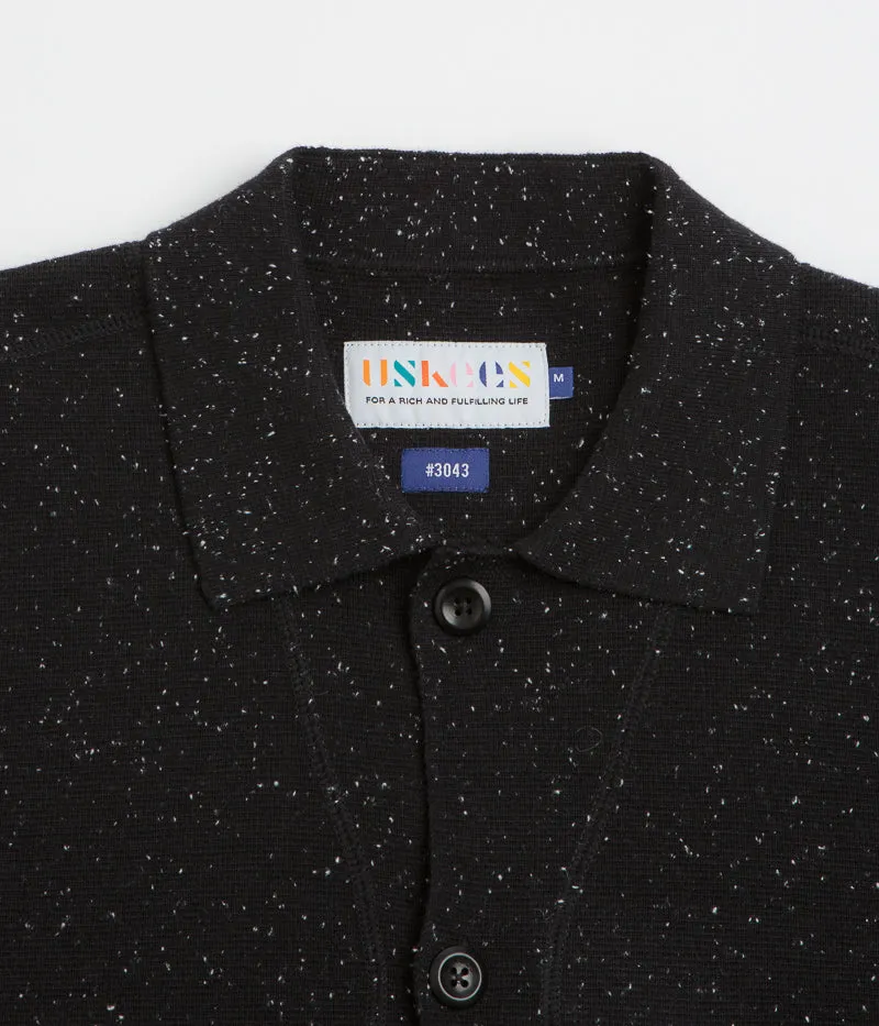 Uskees 3043 Collared Cardigan - Black