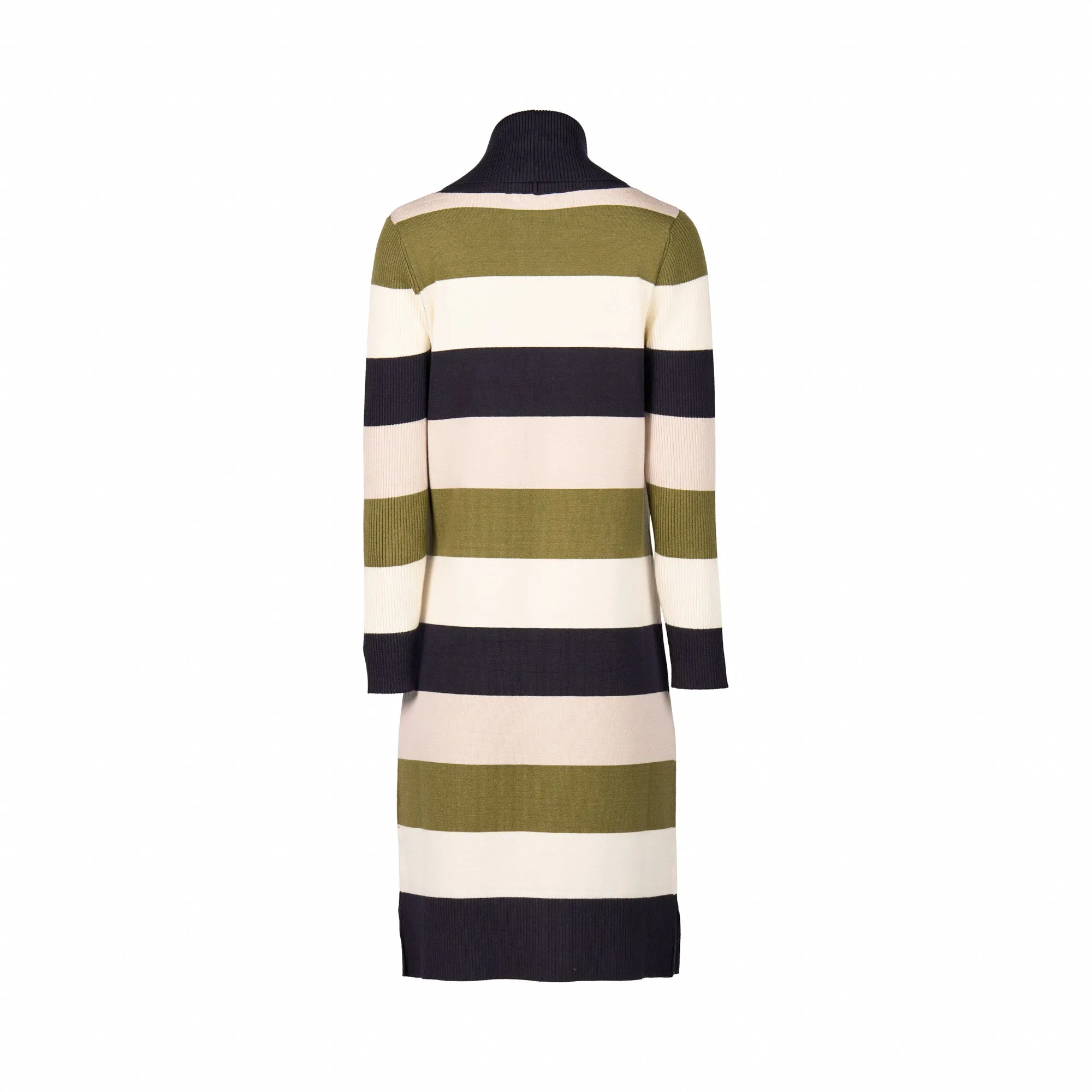 Vassalli - Long Line Cardi - 1065 - Sage Stripe