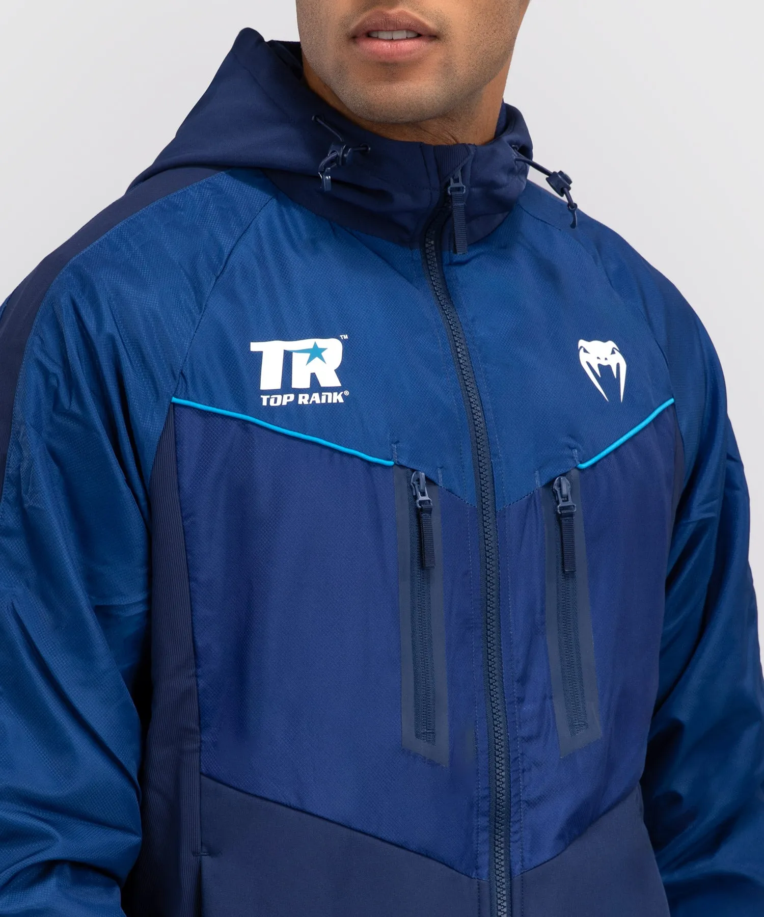 Venum x Top Rank Original Men's Full Zip Hoodie - Navy Blue