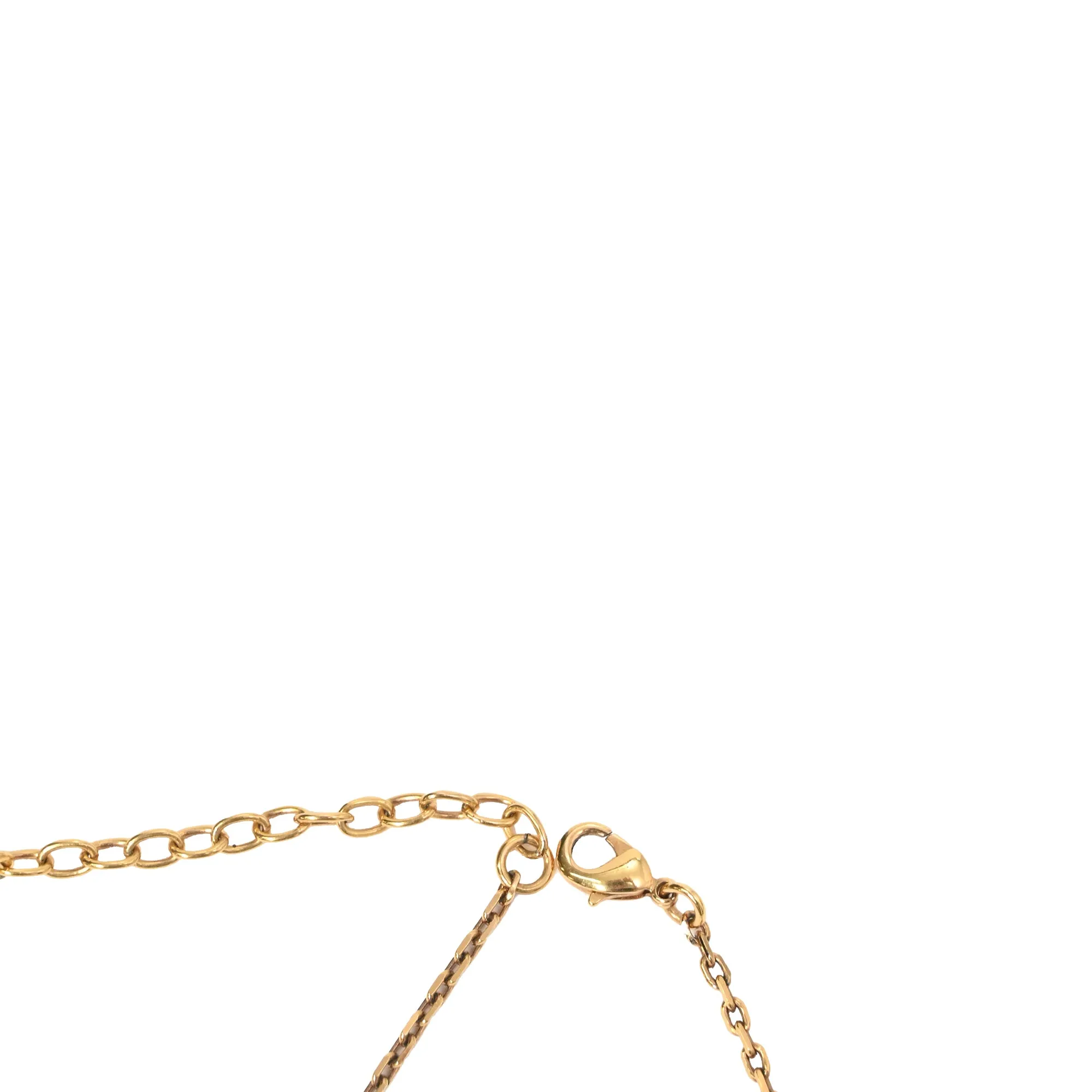 Versace La Greca-Tag Pendant Necklace in Gold Metal