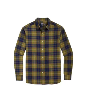 Vineyard Vines Men's On-The-Go Brushed Twill Plaid Shirt - Camp Olive PLD