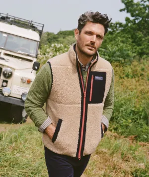 Vineyard Vines Men's Sherpa SuperShep Vest - Officer Khaki