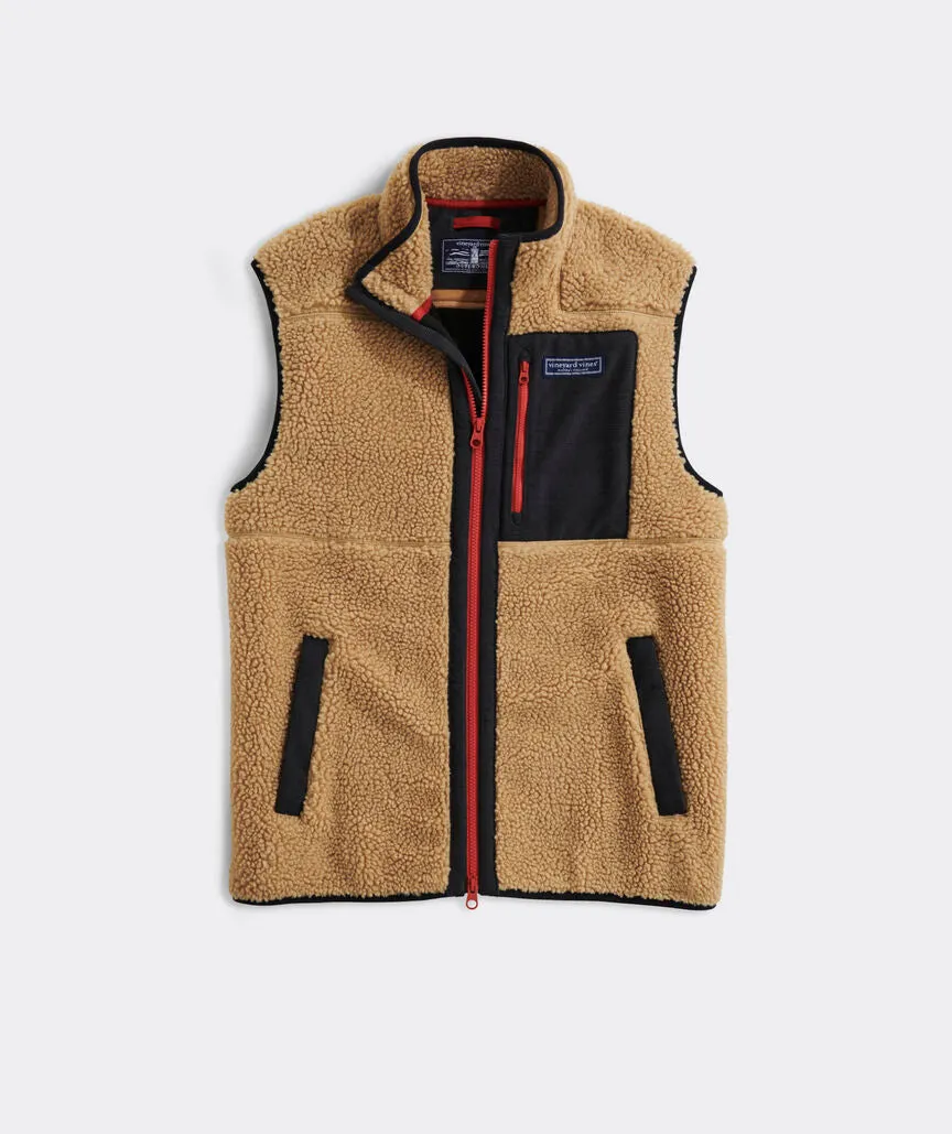 Vineyard Vines Men's Sherpa SuperShep Vest - Officer Khaki