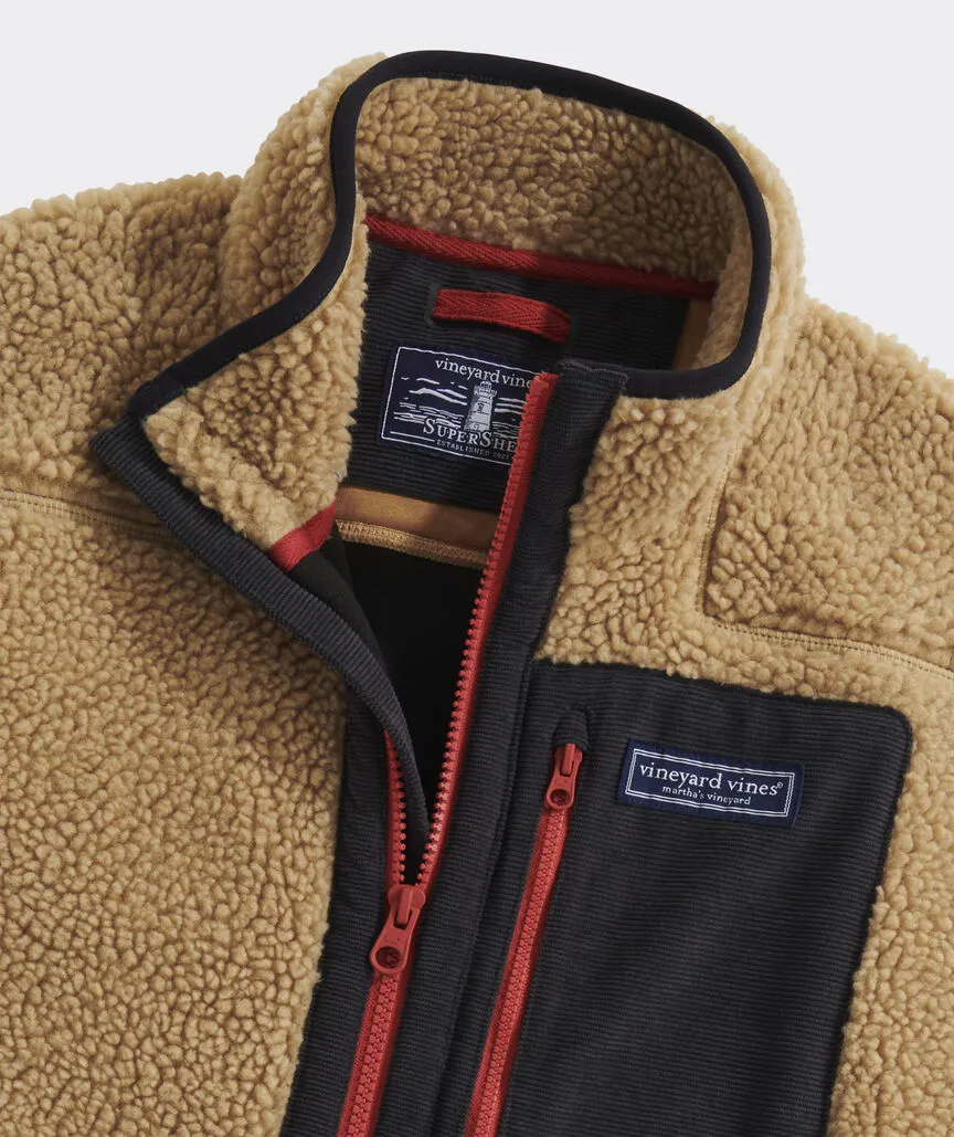 Vineyard Vines Men's Sherpa SuperShep Vest - Officer Khaki