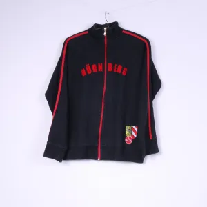 World Of Textiles Men L Sweatshirt Black Cotton Nurnberg Vintage Sportswear Top