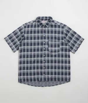 Yardsale YS Knitted Short Sleeve Shirt - Blue / White