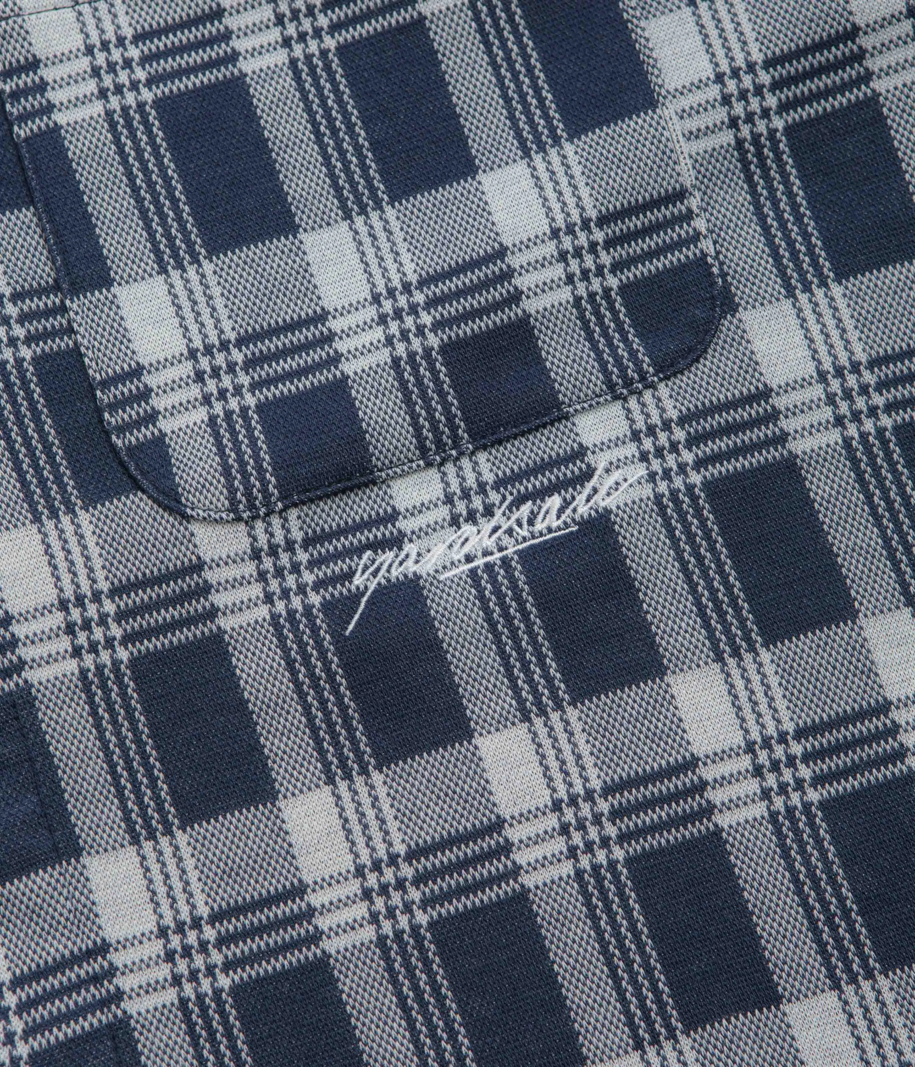 Yardsale YS Knitted Short Sleeve Shirt - Blue / White