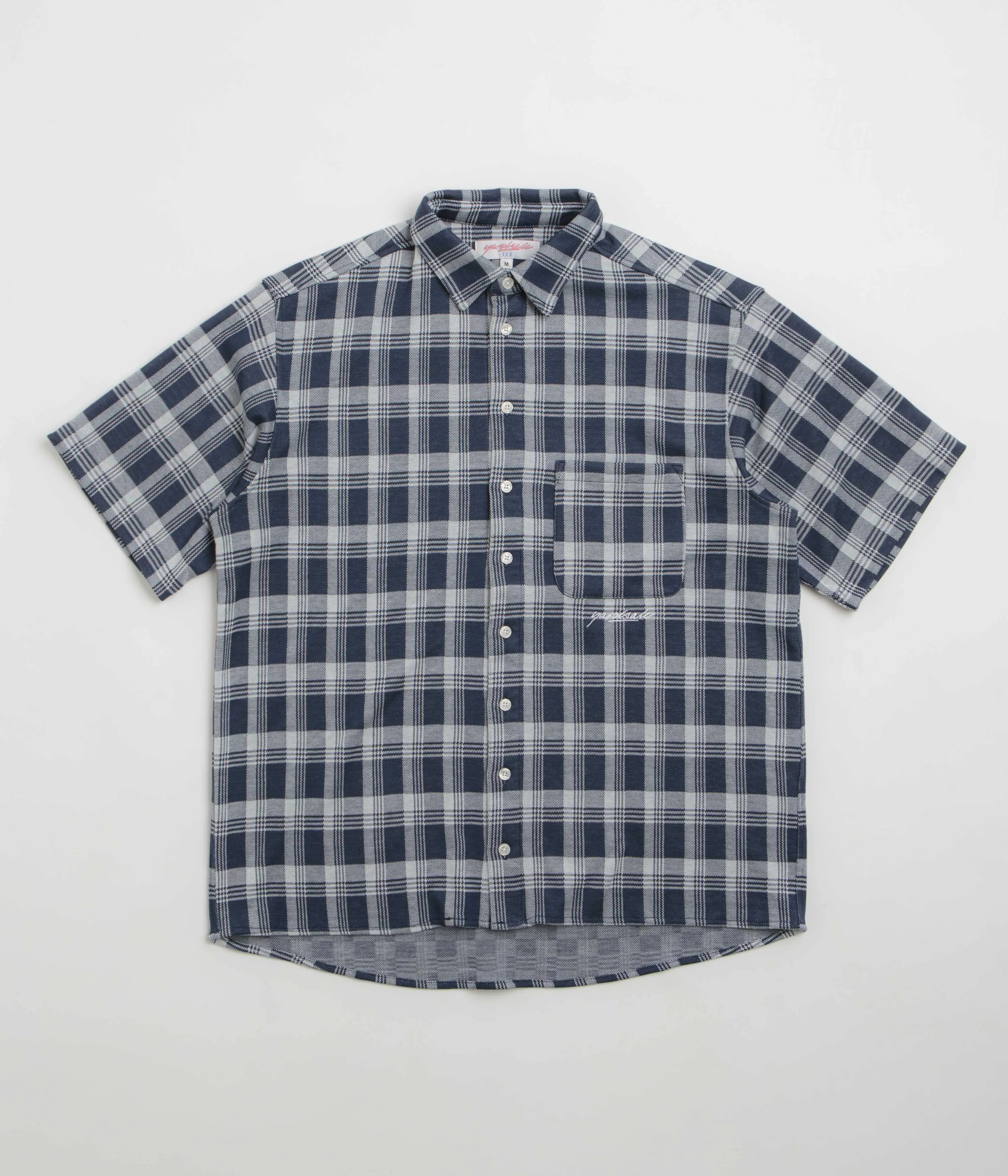 Yardsale YS Knitted Short Sleeve Shirt - Blue / White